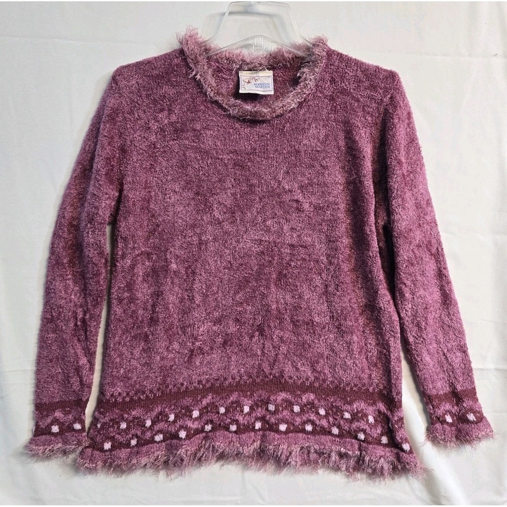 Vintage Bebhinn Marten Knit Cardigan Sweater Women S Pink Made in Ireland